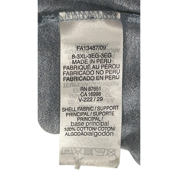 Men's Lightweight 100% Pima Cotton V-Neck T-Shirt Men's 3XL - Blue Preppy - Picture 6 of 7